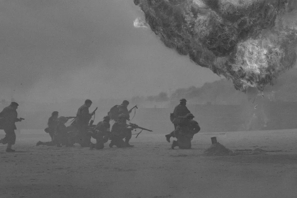 a reenactent of D-Day at Normandy