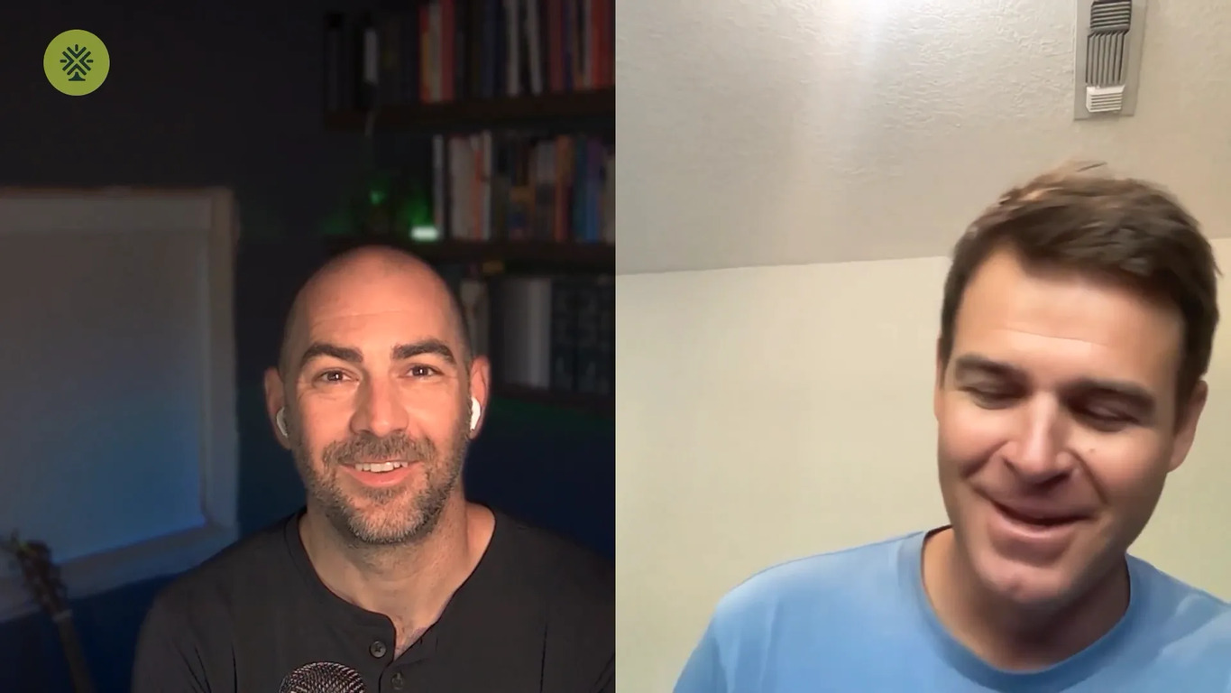 Zach coaching a client on The Surthrivalist Podcast