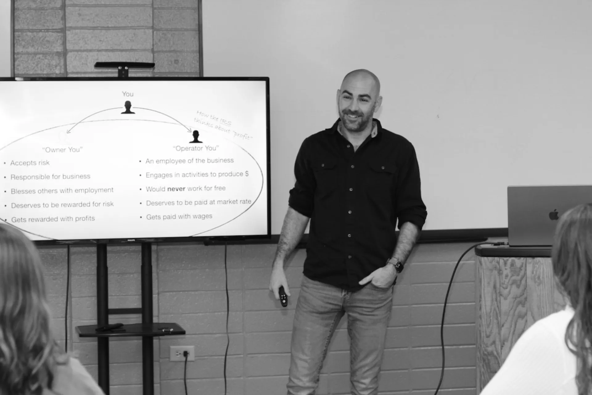 Zach coaching in a live session